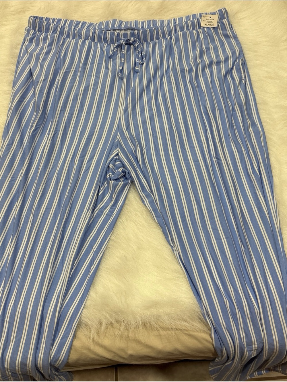 State of Day Lounge Pajama Pants Blue White Stripe Sz XL. ONE PIECE ITEM